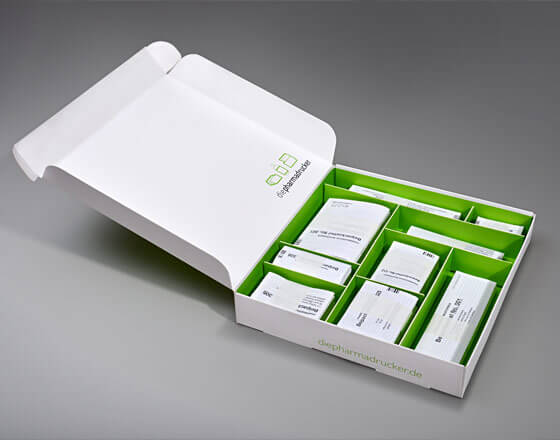 Kostenfreie Die Pharmadrucker Musterbox anfordern
